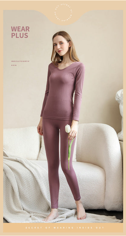 Durable women's thermal underwear set, provides warmth and gentle shaping.