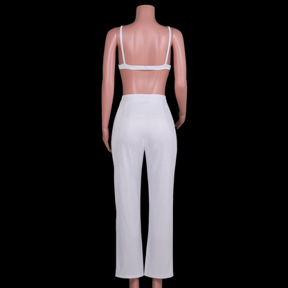 Trendy women's shimmering glitter bra, an eye-catching silver sparkling top for dazzling fashion and evening wear.