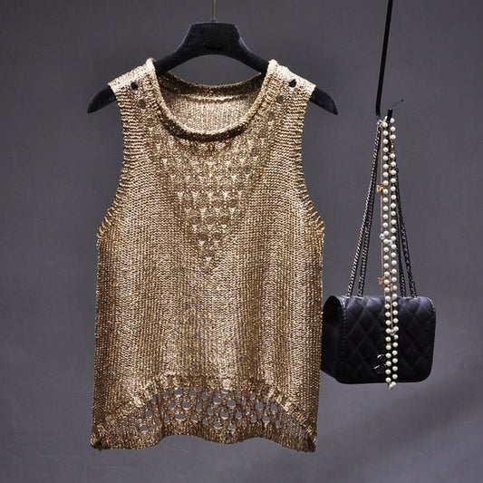 Women's shimmering sequin blouse, an elegant sparkle top perfect for glamorous party wear and evening events.