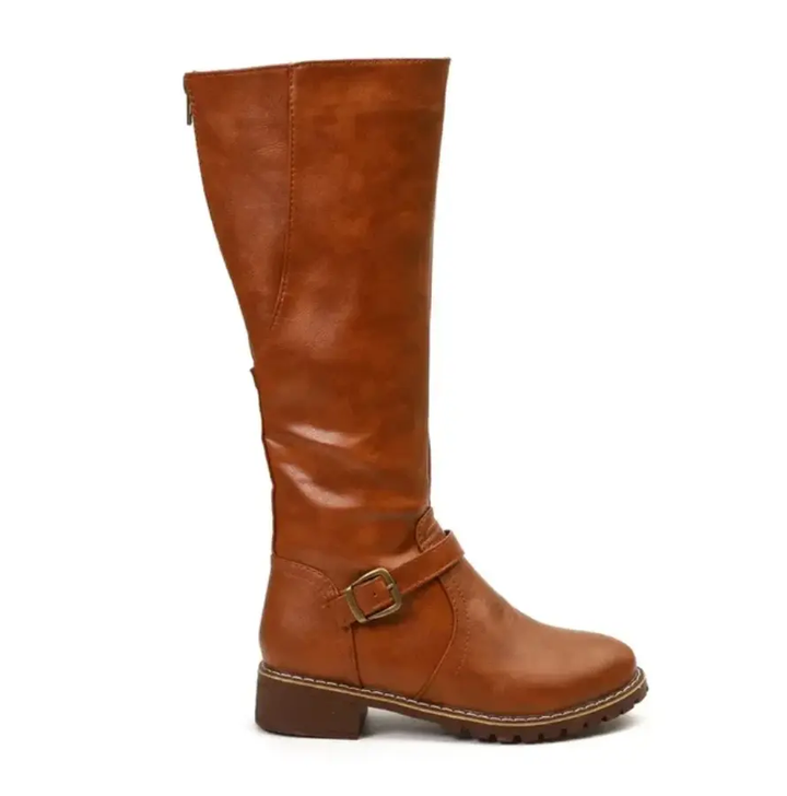 Versatile Siena knee-high block heel boots, providing stylish and comfortable footwear for women.