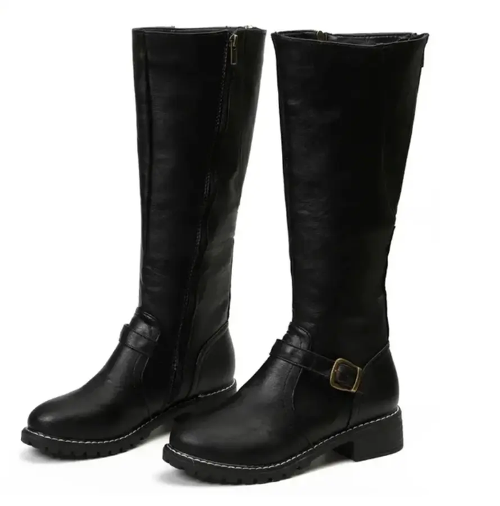 Siena women's knee-high block heel boots, combining fashion and comfort for stylish seasonal wear.