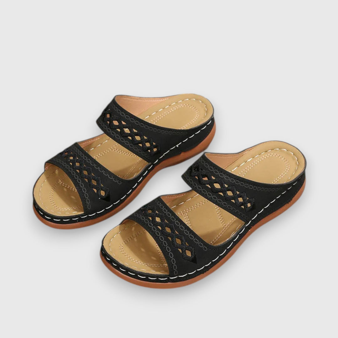 Stylish women's Sierra wide fit comfort sandals. Perfect slip-on casual footwear for summer adventures.