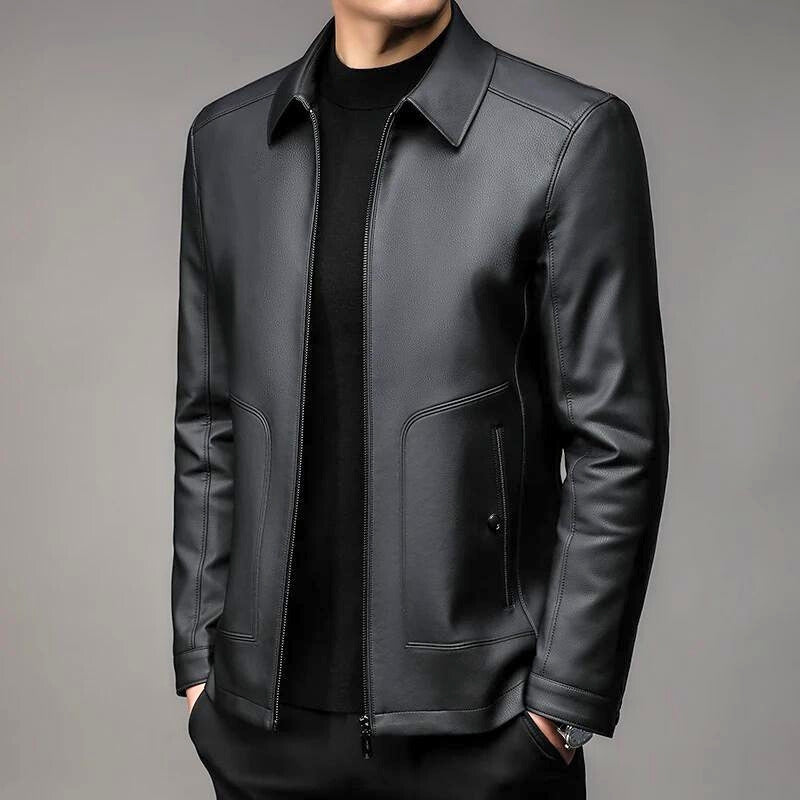 Contemporary women's sleek jacket, perfect blend of business casual and stylish outerwear.