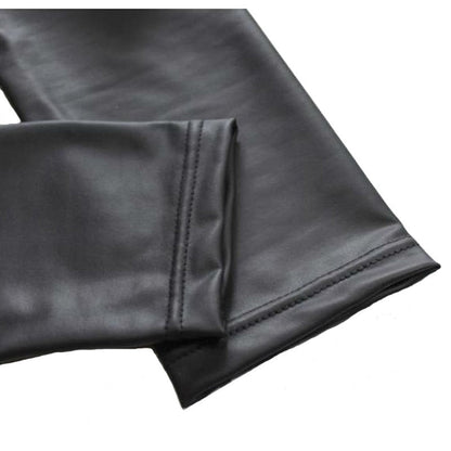 Sleek women's high-waist leggings, a stylish and comfortable addition to any modern wardrobe. Edgy fashion pants.