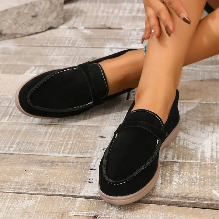 Chic women's everyday loafers, comfortable slip-on style, perfect for office, errands & fashion.