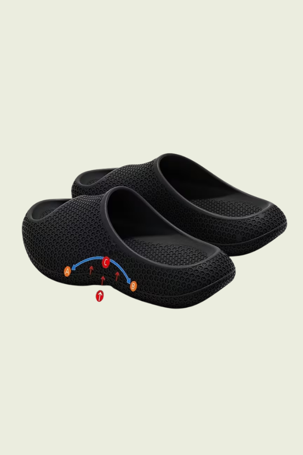 Non-slip women's arch support slip-on slippers featuring a soft cushioned sole for daily wear.