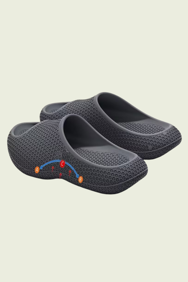 Women's arch support slip-on slippers, perfect ergonomic comfort footwear for indoor use.
