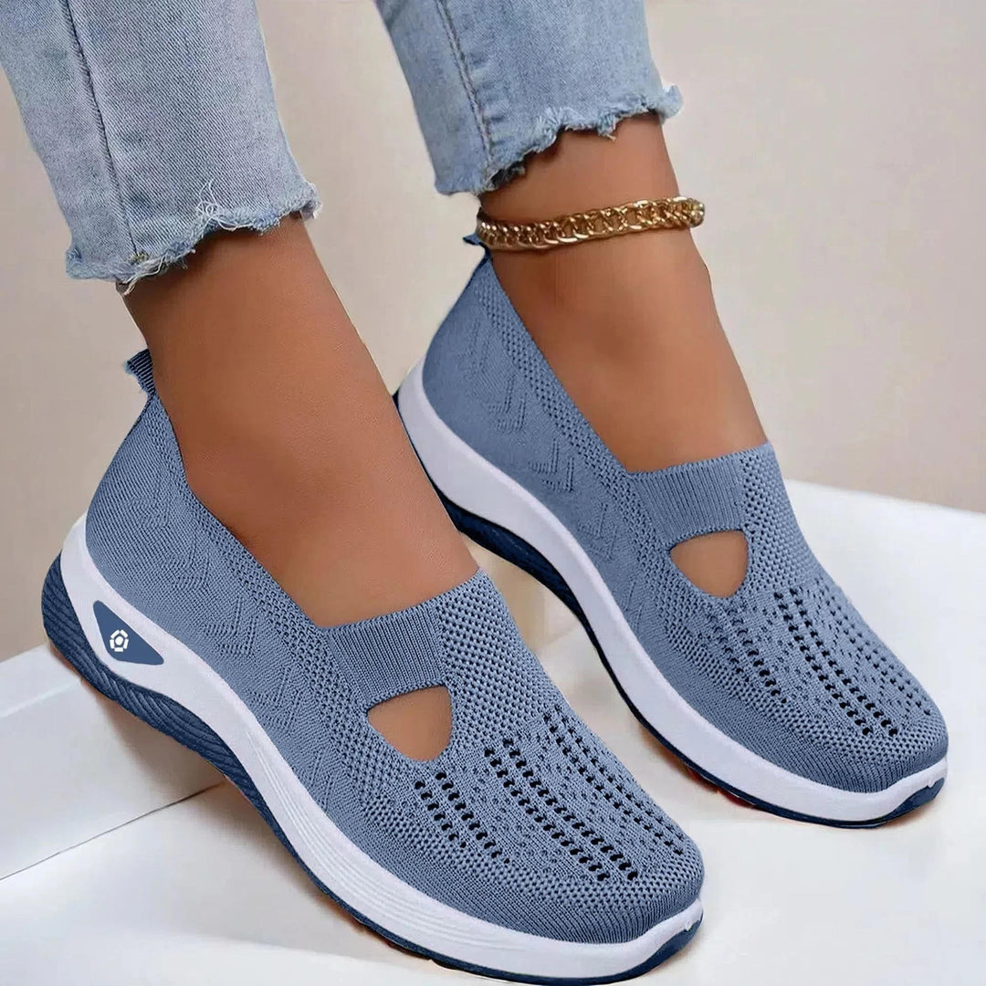 Women's breathable slip-on walking shoes. Enjoy summer with supportive & comfortable arch support.