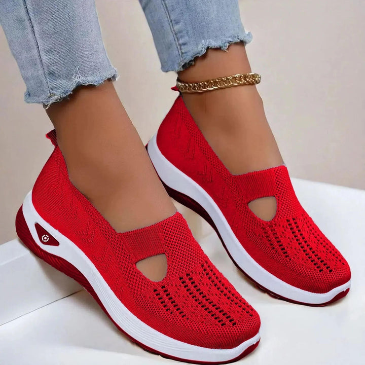 Stylish women's summer sneakers, offering convenient slip-on wear & excellent arch support.