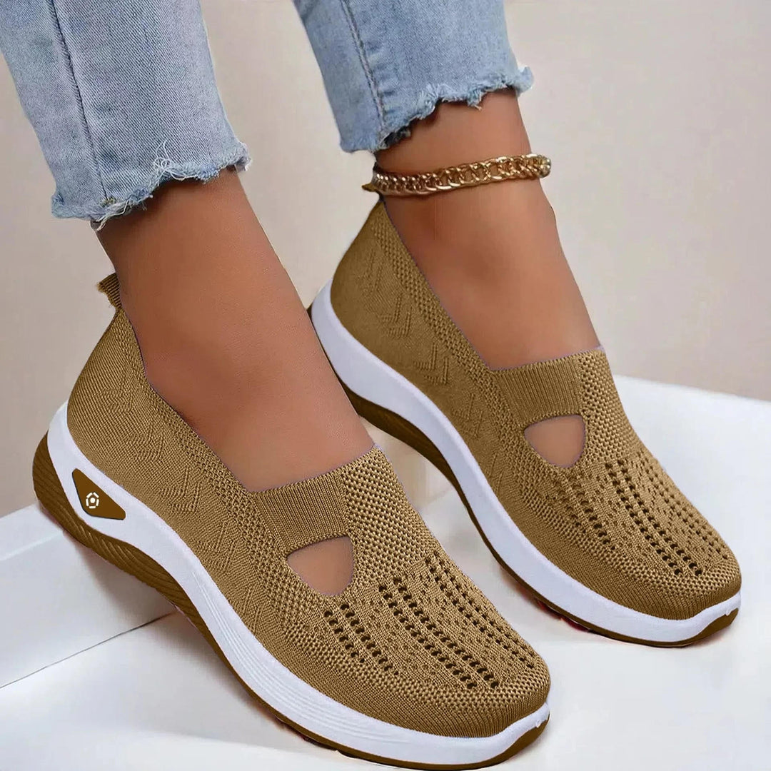 Lightweight women's slip-on shoes. Perfect for spring and summer with comfortable arch support.