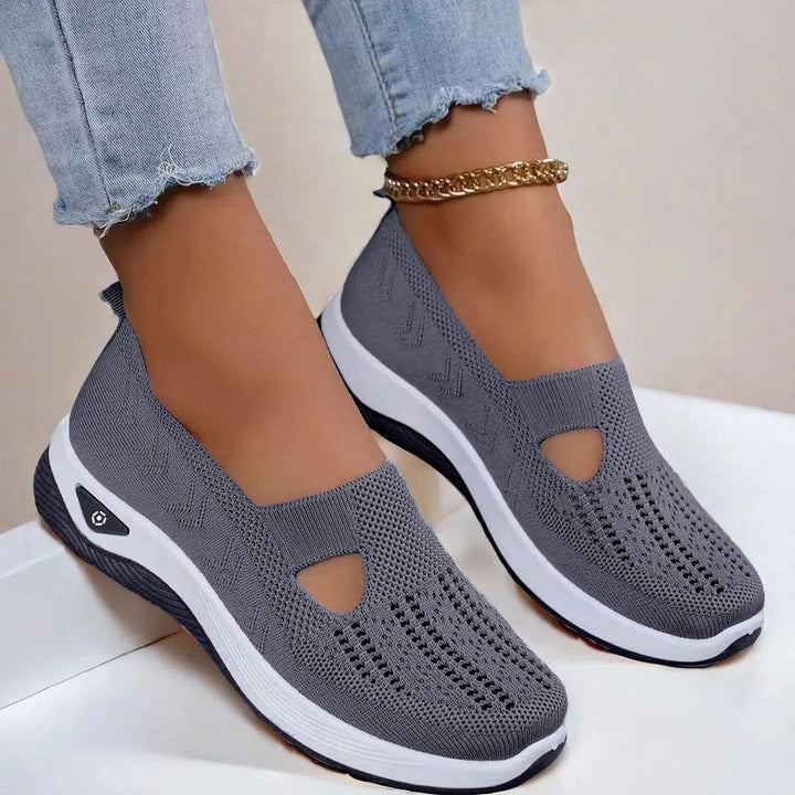 Casual women's footwear: slip-on summer sneakers. Fashionable, supportive, and convenient.