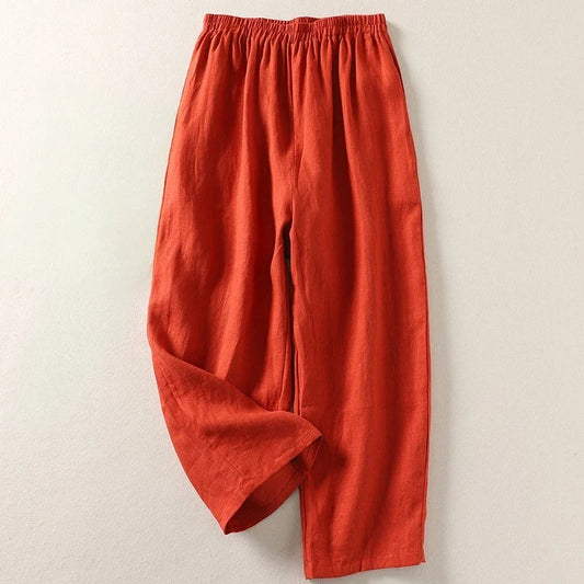 Women's Sofia loose fit wide leg pants. Comfortable, breathable, high waist for summer casual wear & vacation.