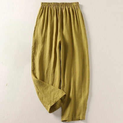 High waist Sofia wide leg pants for women. Elastic waist for ultimate comfort, perfect for beachwear & resort.