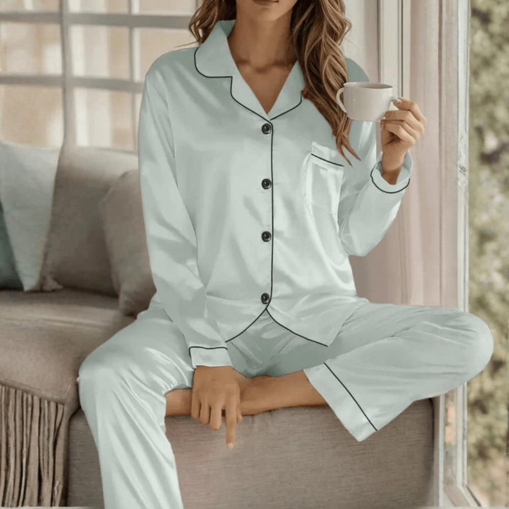 Essential women's soft, breathable button-front sleepwear for ultimate comfort.
