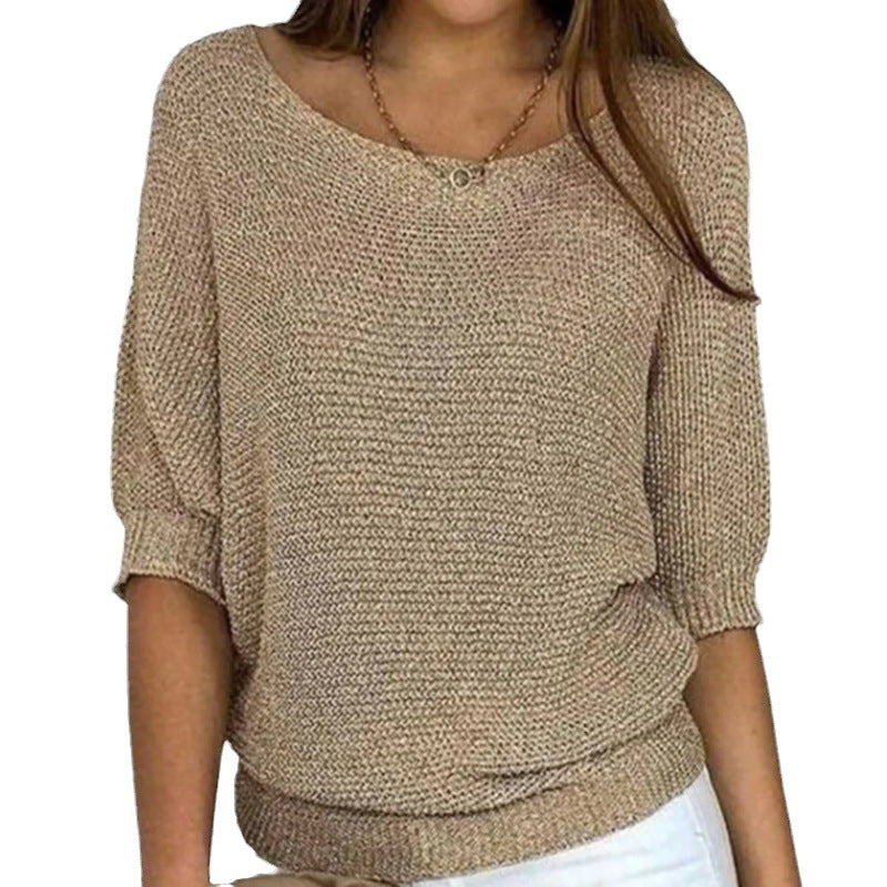 Women's soft comfort knit sweater, long sleeve, perfect for casual everyday wear.