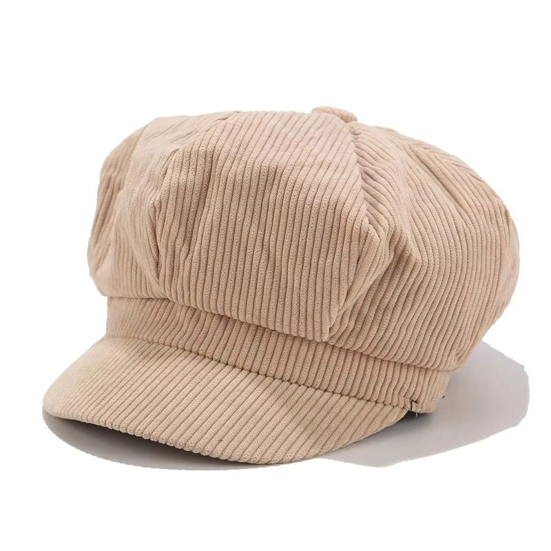 Women's soft corduroy cap in a classic, casual style. Perfect fashion accessory for everyday wear.
