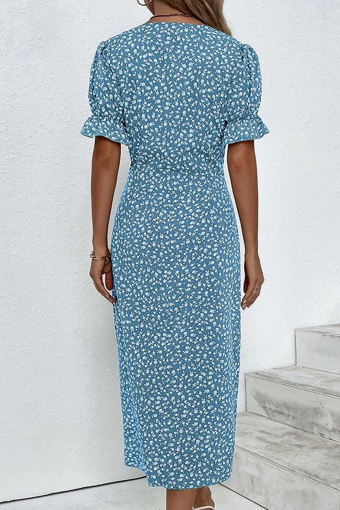 Comfortable women's midi dress with soft pleats. Elegant & versatile design.