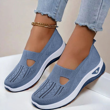 Stylish casual comfort shoes for senior women, breathable, soft, and easy slip-on for everyday use.