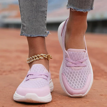 Orthopedic women's walking shoes. Soft sole, arch support, adaptive footbed & slip-resistant for comfort.