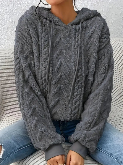 Fall & winter fashion: Soft women's cable-inspired pullover. Cozy, warm, and comfortable relaxed fit sweater.