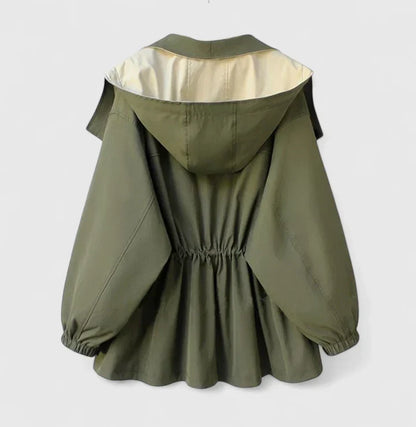 Sophisticated women's water-repellent outerwear, keeping you dry and stylish in any weather.