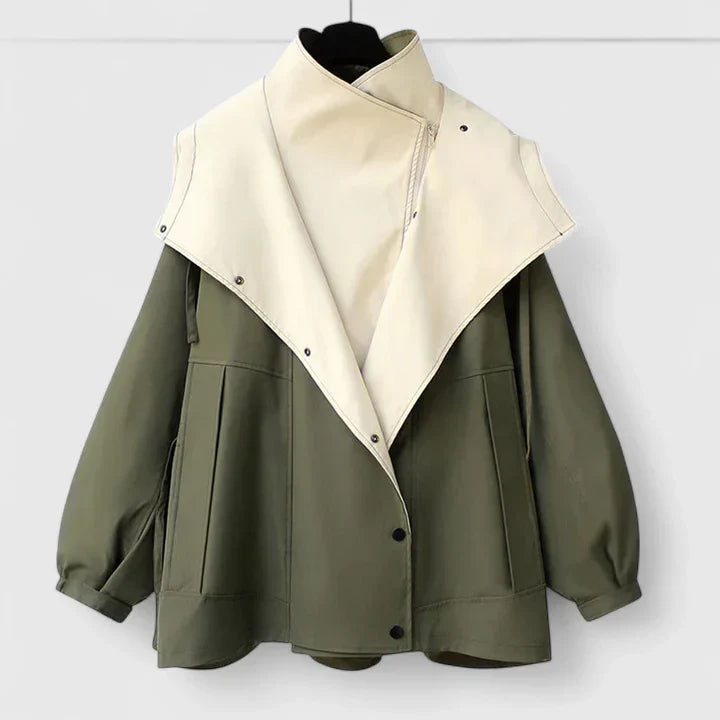 Women's sophisticated water-repellent fall/spring jacket. Lightweight & elegant versatile outerwear.