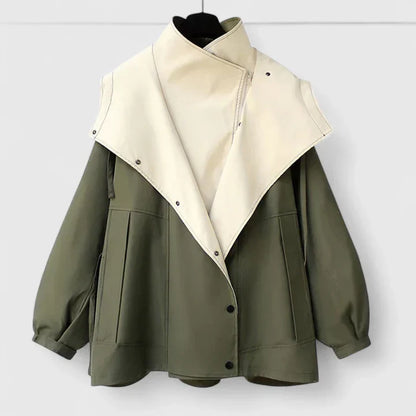 Women's sophisticated water-repellent fall/spring jacket. Lightweight & elegant versatile outerwear.