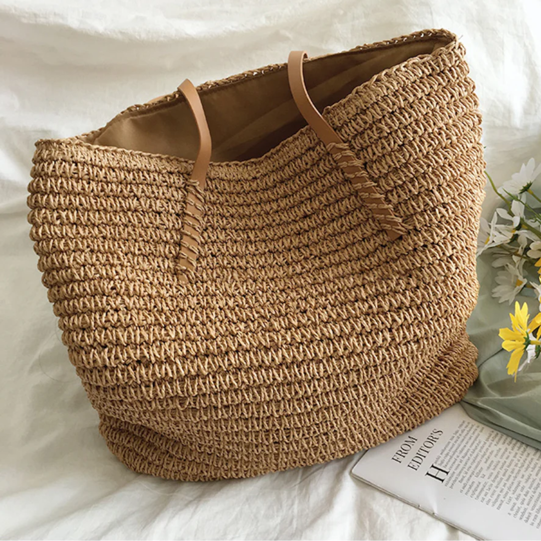 Women's spacious TerraWoven handbag with sturdy shoulder strap. Stylish & durable everyday fashion accessory.