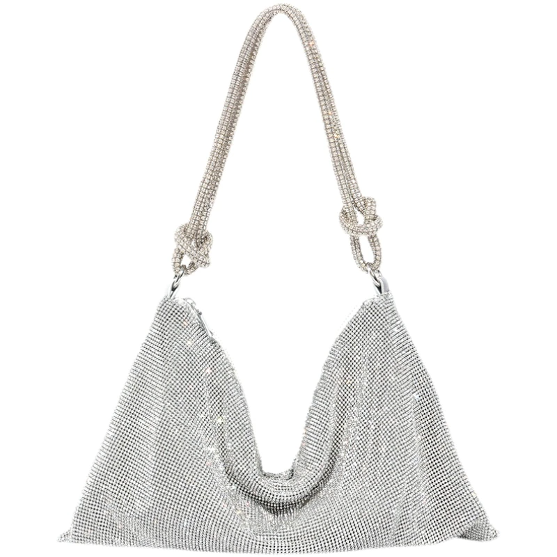 Women's sparkling rhinestone evening clutch bag, perfect for glamorous parties.
