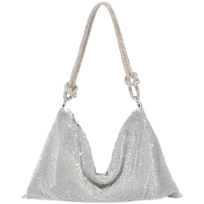Women's sparkling rhinestone evening clutch bag, perfect for glamorous parties.