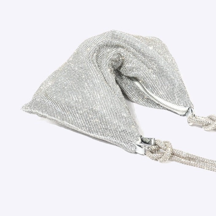 Elegant women's sparkling rhinestone clutch, a stunning fashion accessory for special nights.