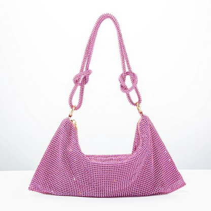 Shimmering women's rhinestone evening clutch bag, perfect for glamorous events.