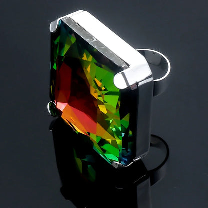Luxurious women's sparkling rhinestone ring, exquisite statement jewelry, perfect glamorous gift for women.