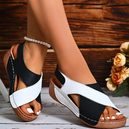 Fashionable Stella Wedge Sandals, designed for women seeking supportive & comfortable footwear.