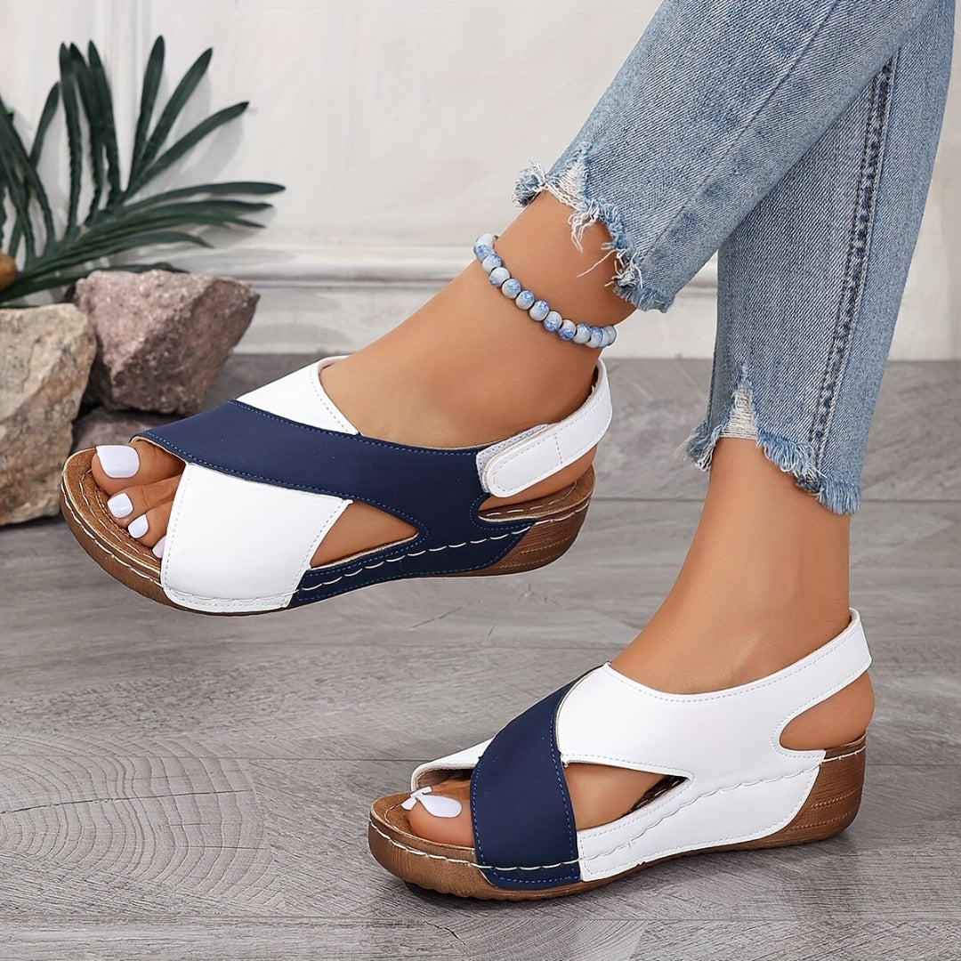 Elegant Women's Stella Supportive Wedge Sandals, great for summer outings & lasting comfort.