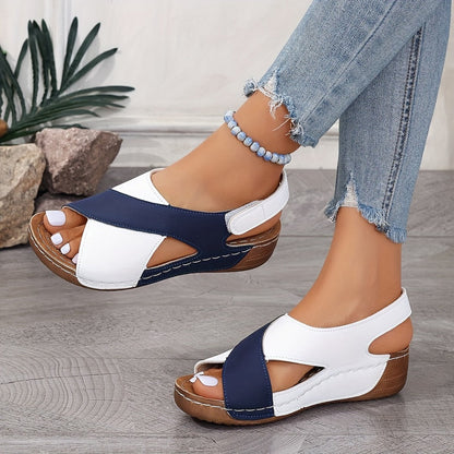 Elegant Women's Stella Supportive Wedge Sandals, great for summer outings & lasting comfort.