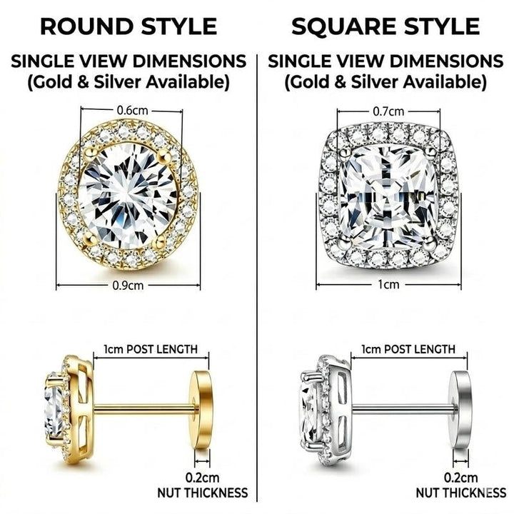 Women's Sterling Silver Halo Stud Earrings Set, hypoallergenic & stylish jewelry.