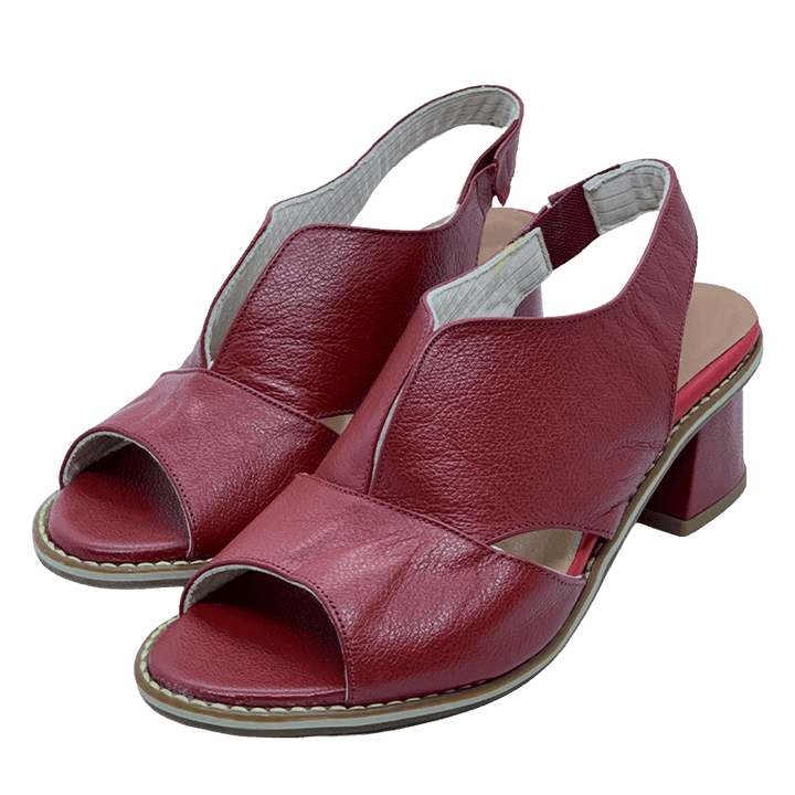 Women's summer heeled sandals with a sturdy block heel for ultimate comfort.