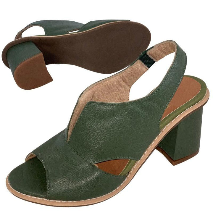 Women's elegant heeled sandals with a supportive block heel for versatile styling.
