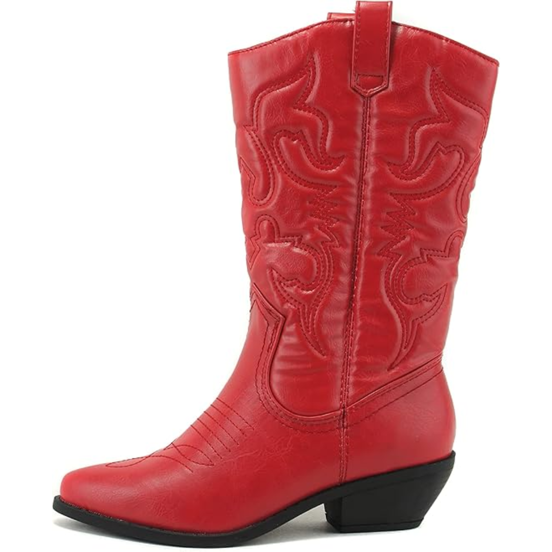Stylish women's pointed toe western boots. Gracia brand, perfect knee-high fashion footwear.