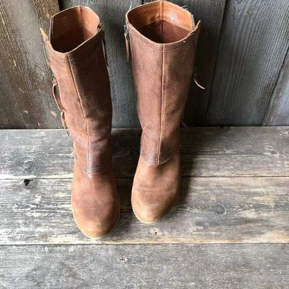 Stylish women's comfortable fall ankle boots in versatile brown, perfect everyday footwear with a classic design.