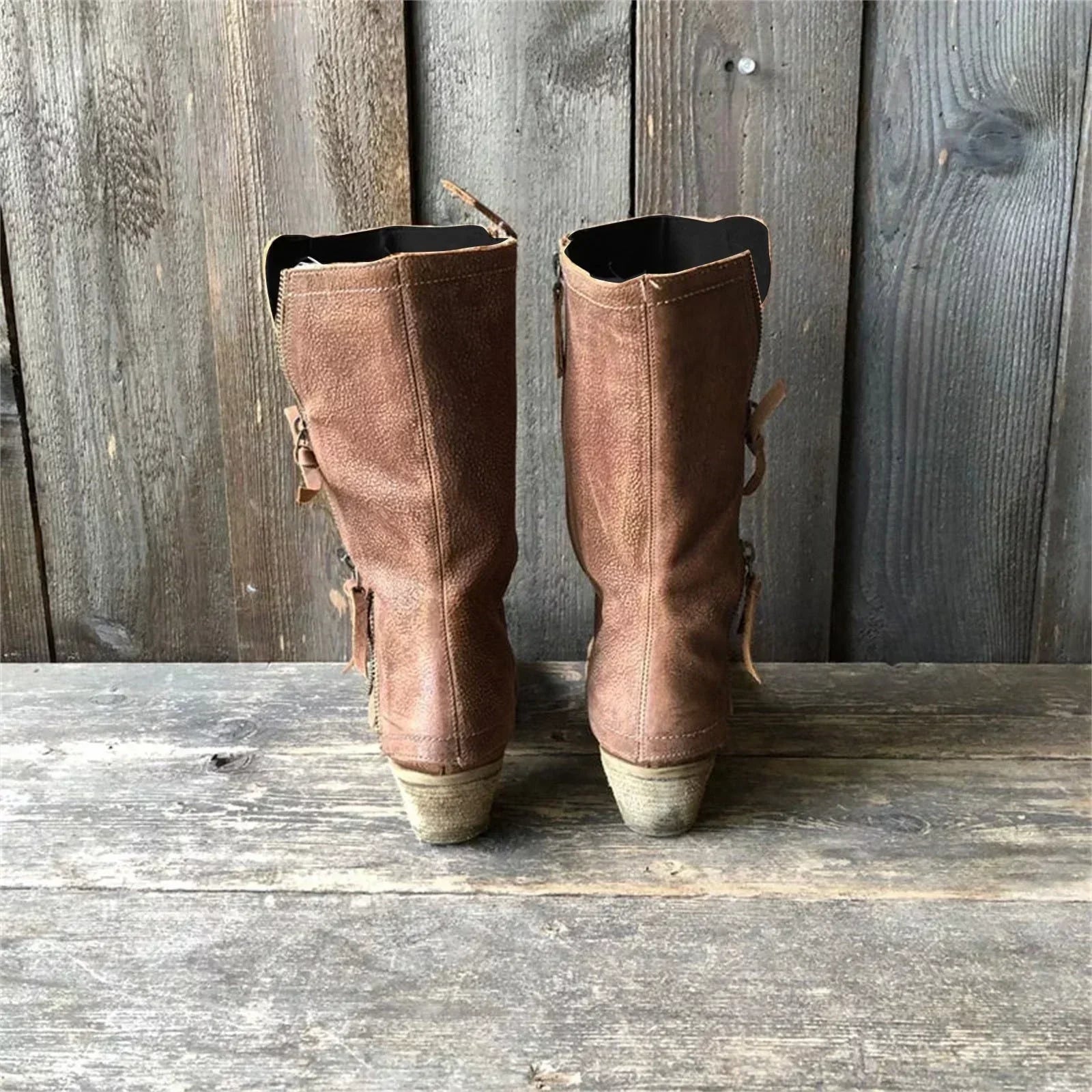 Stylish women's fall ankle boots in brown, offering comfort & classic design, versatile for any everyday look.
