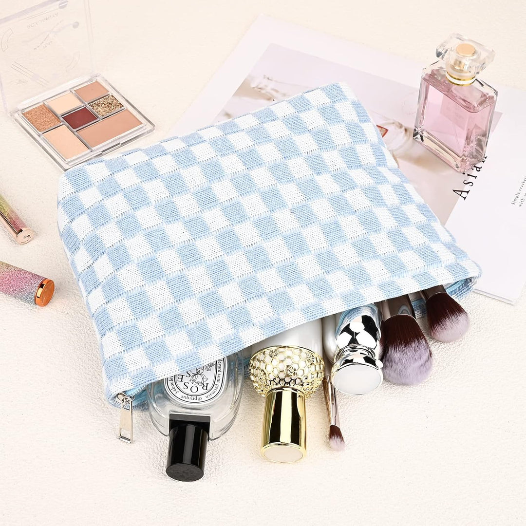 Premium checked canvas travel organizer for women.