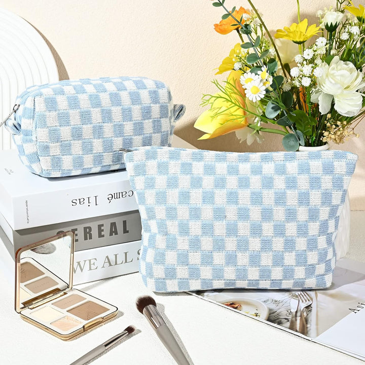Smart checked pattern beauty set, women's accessory.