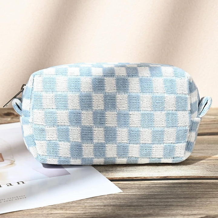 Functional 2pc checked toiletries bag, women's essential.