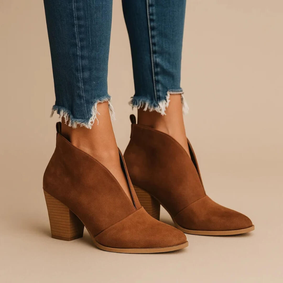 Women's stylish comfortable ankle booties, perfect fall fashion.