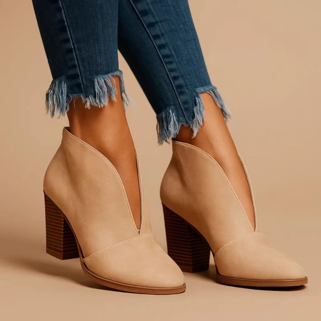 Winter footwear: comfortable & stylish women's ankle booties, easy slip-on.
