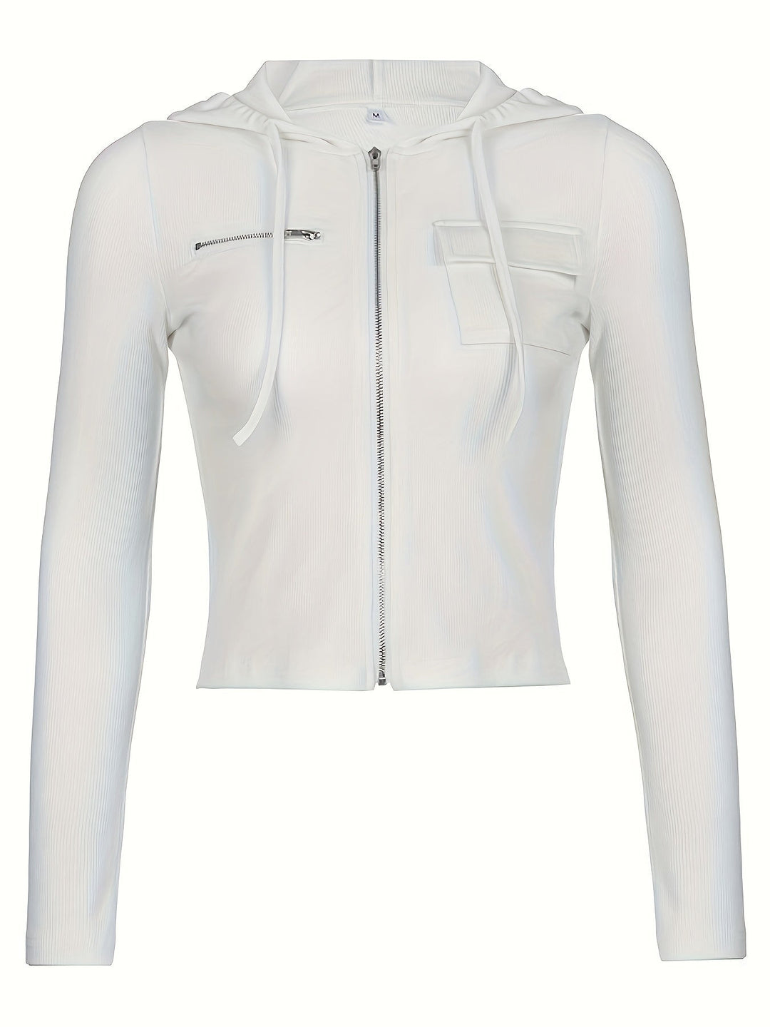 Women's stylish cropped hoodie with hood, offering comfortable and trendy casual wear for spring & summer.