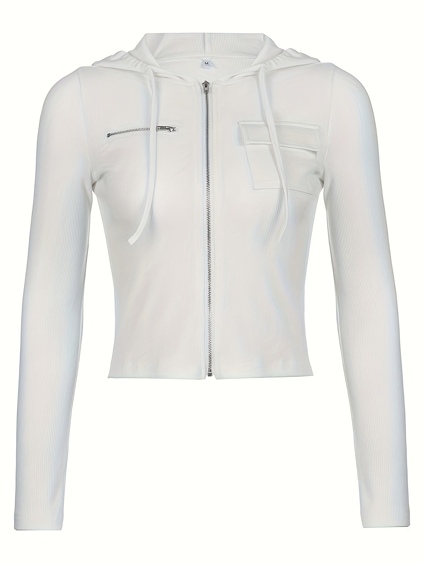 Women's stylish cropped hoodie with hood, offering comfortable and trendy casual wear for spring & summer.
