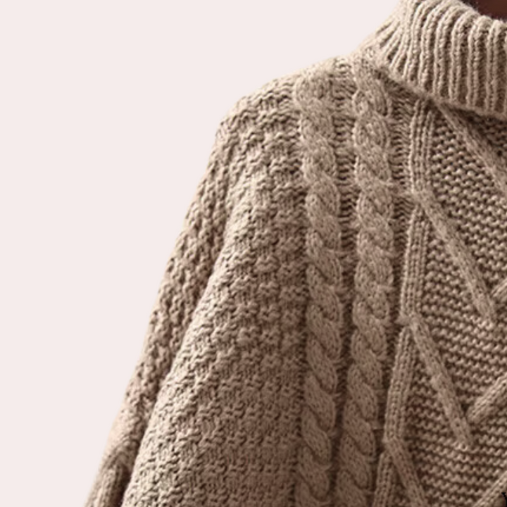 Versatile women's casual knitted turtleneck sweater, perfect for stylish winter fashion.